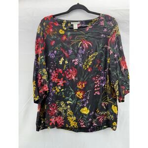 women's H&M floral top size 10